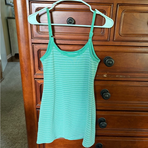 American Eagle Outfitters Striped Mini Dress - Green and White - Picture 1 of 5